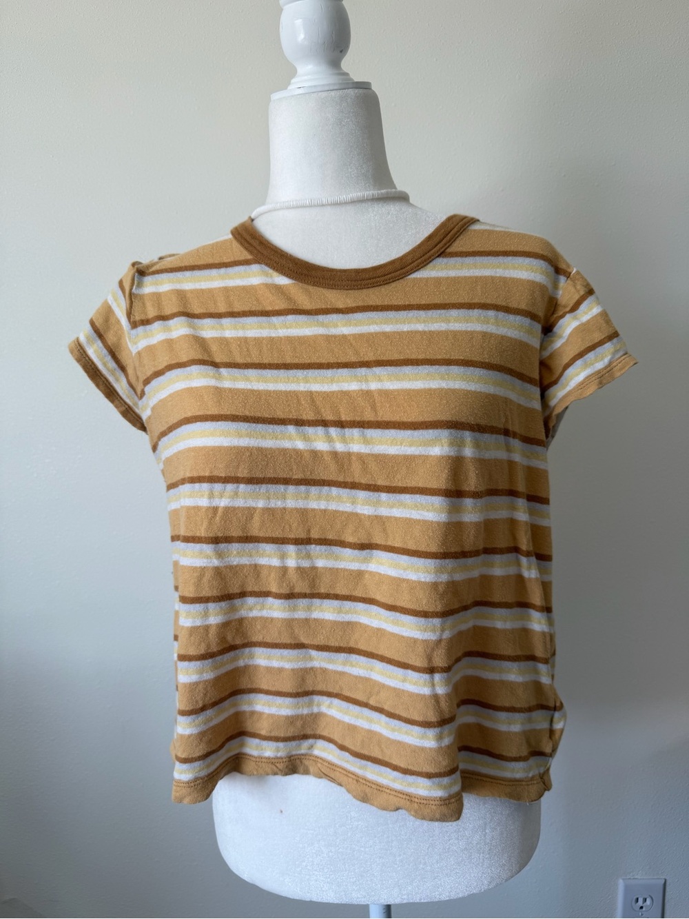 Striped Madewell Cotton Short Sleeve Top